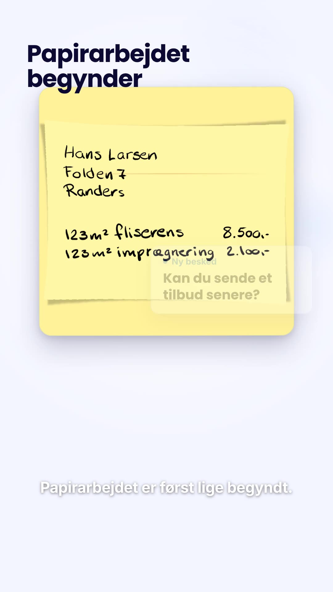 Still from the Frame24 film made for Notequote, a saas product